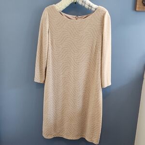 Jessica Howard Beige Long Sleeve Dress